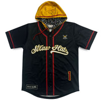 Straw Hat Drip - Hooded Baseball Jersey